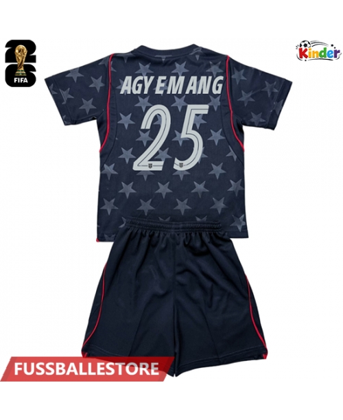 Günstige Vereinigte Staaten Patrick Agyemang #25 Auswärts Trikotsatzt Kinder WM 2026 Kurzarm (+ Kurze Hosen)